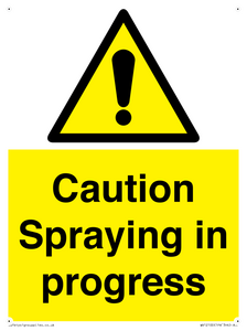 Caution Spraying in progress